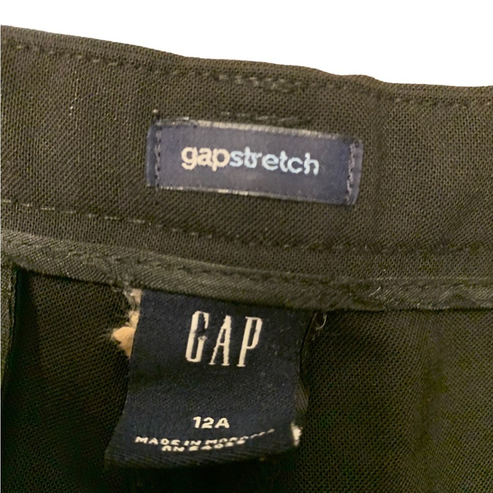 GAP Stretch | Black Trouser Pants Size 12A Wide Leg - Picture 7 of 8